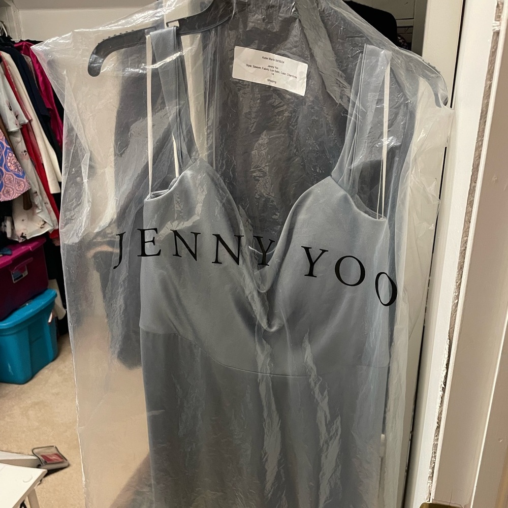 Jenny Yoo Sawyer dress in the Chambray color - Picture 4 of 9